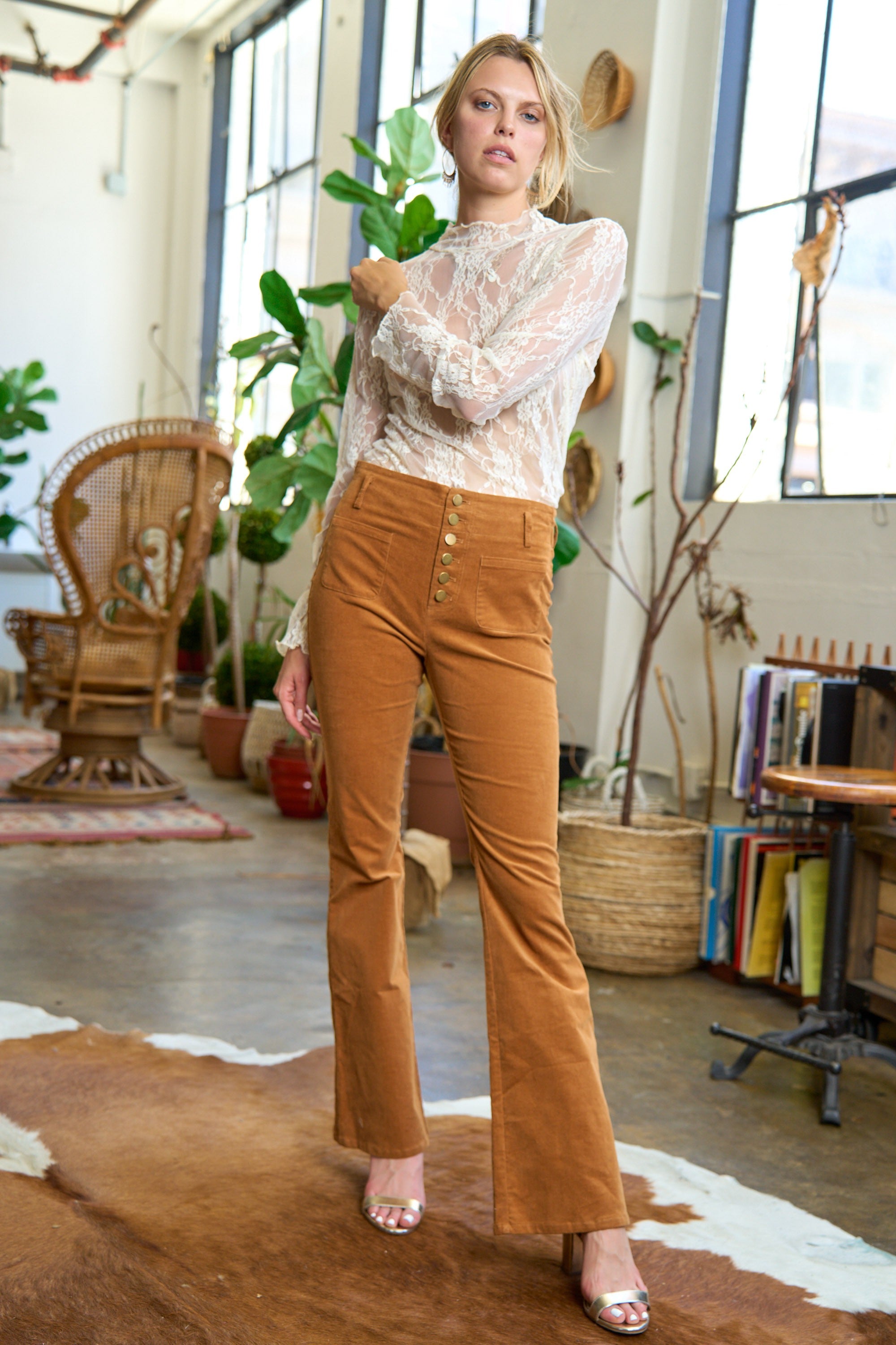 パンツ SLY WASHED CORDUROY FLARE PANTS SLY｜WASHED CORDUROY FLARE パンツ | Rakuten Fashion(楽天