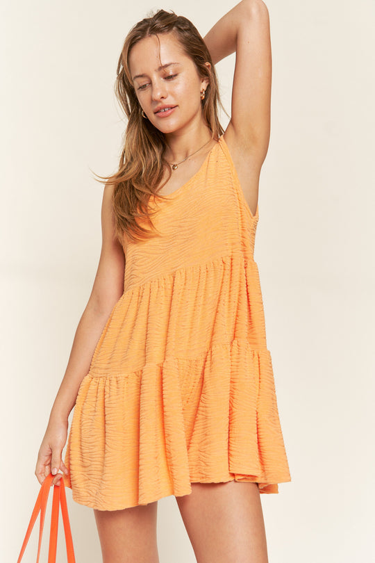 Texture Knit Tiered Romper