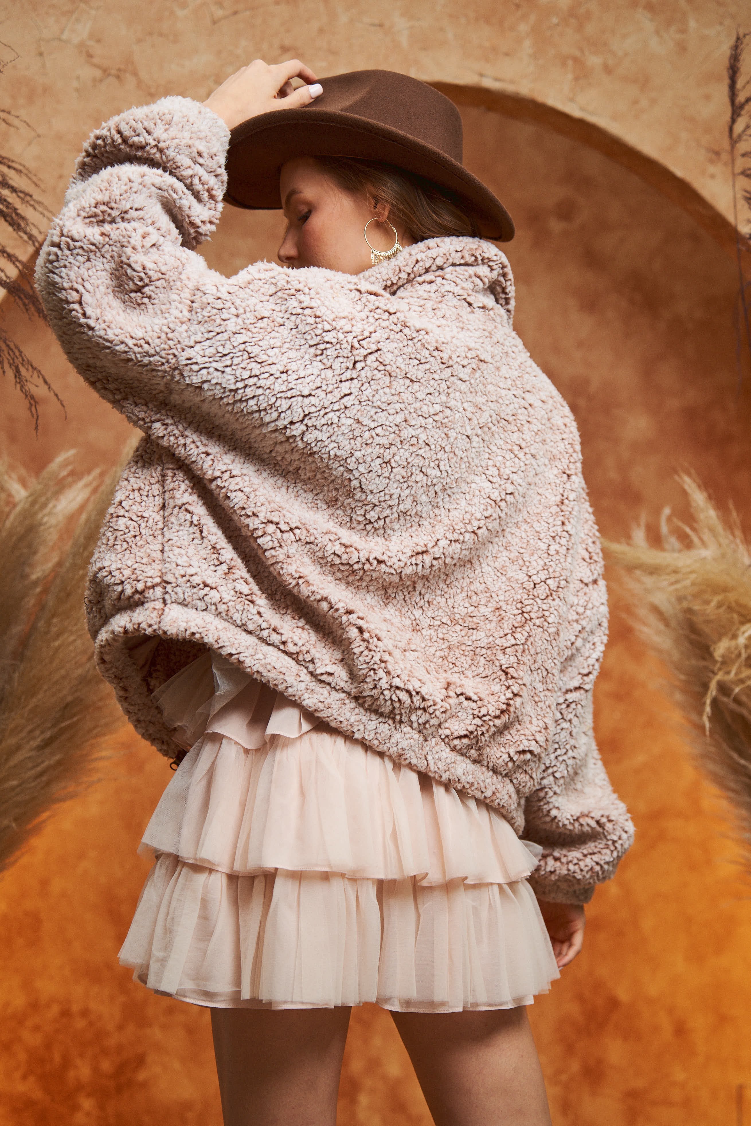 Solid Zipper Faux Fur Jacket – GLOW UP SHOPS